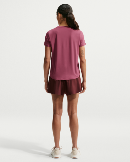 Nike One Classic Women's Dri-FIT Short-Sleeve Top - Pink Smoke/White - View 5