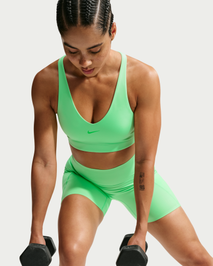Nike Universa Women's Medium-Support Padded Sport Bra - Illusion Green/Light Green Spark/Green Spark - View 3