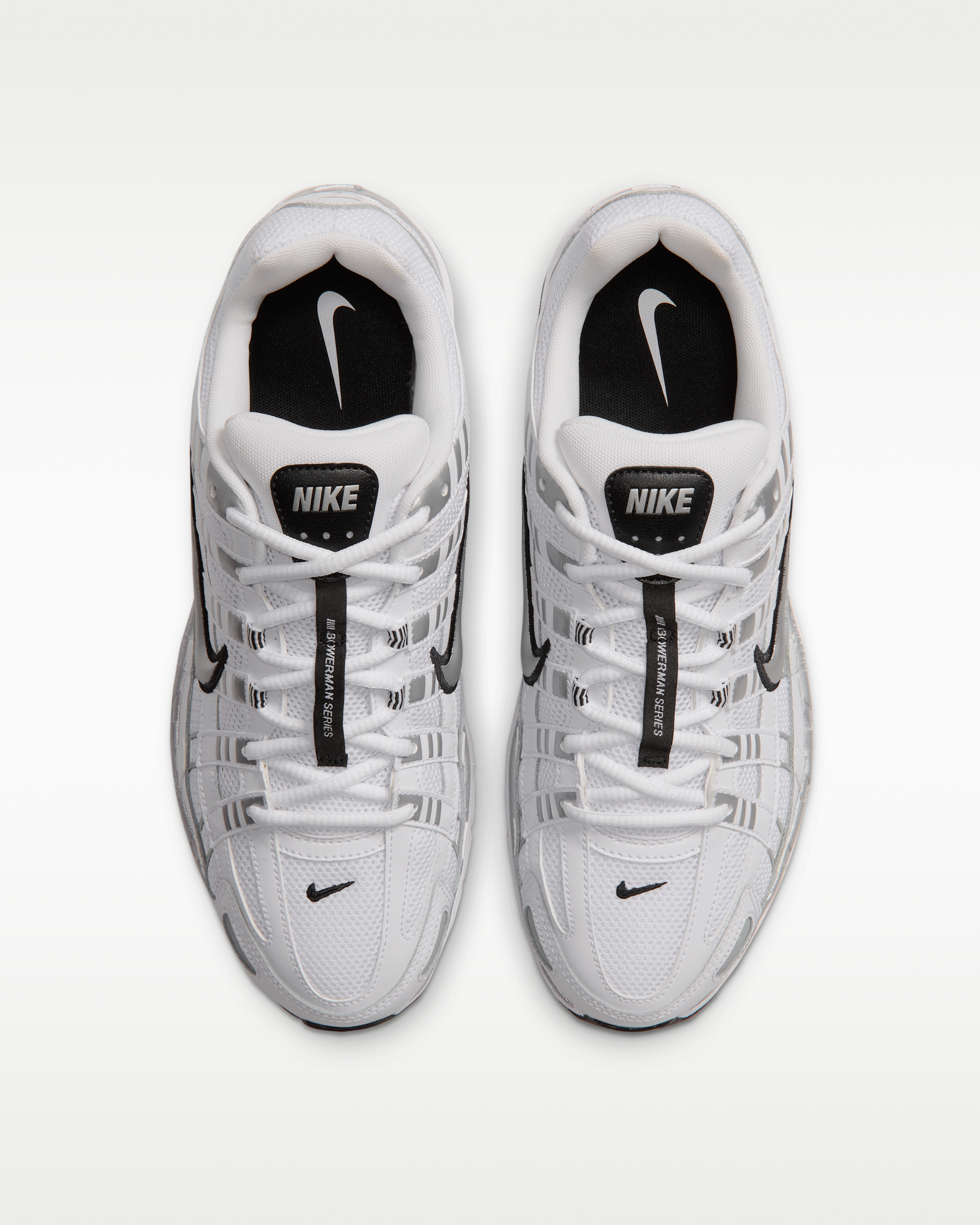 Nike P-6000 Shoes - White/Black/Metallic Silver - View 4
