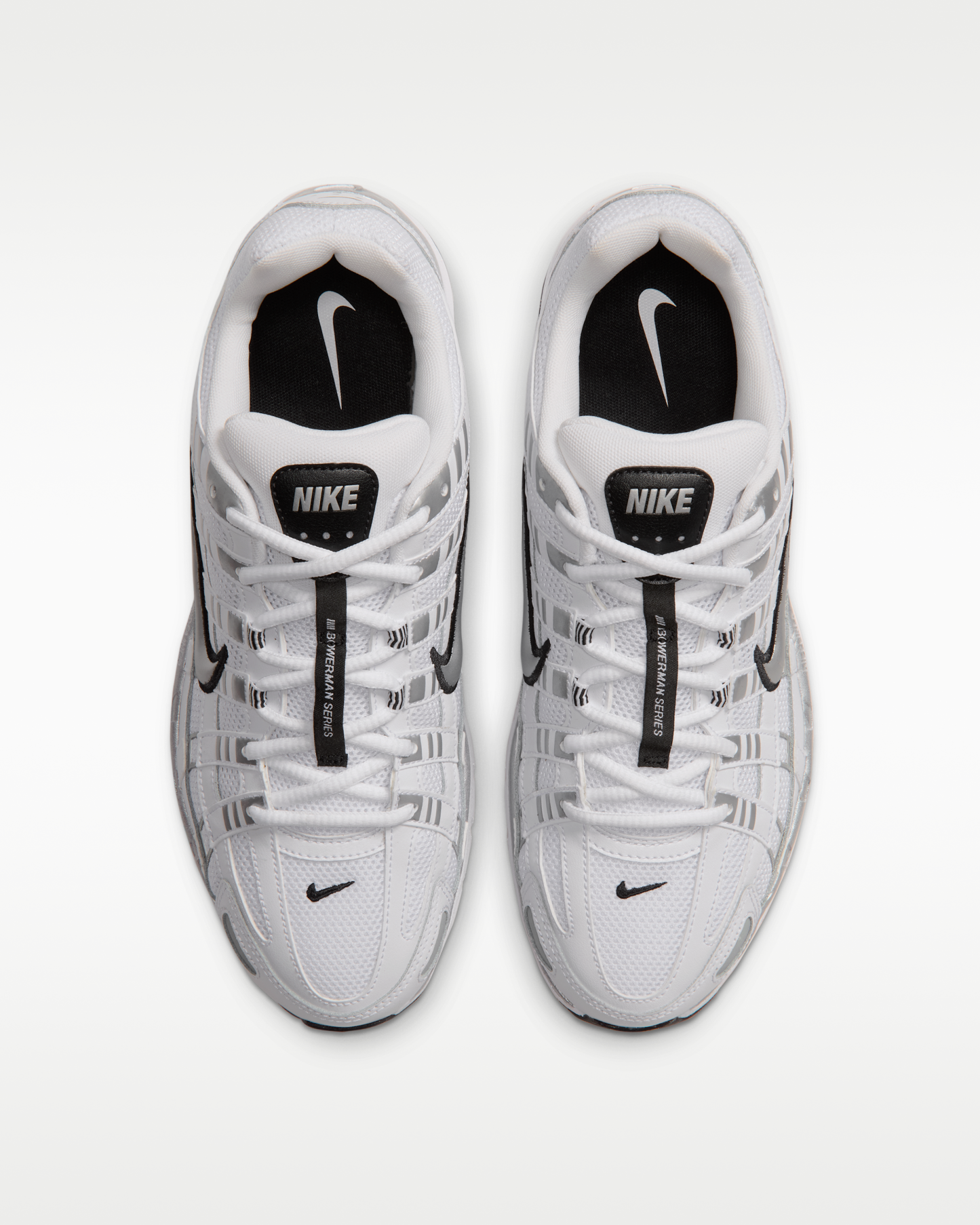 Nike P-6000 Shoes - White/Black/Metallic Silver - View 4