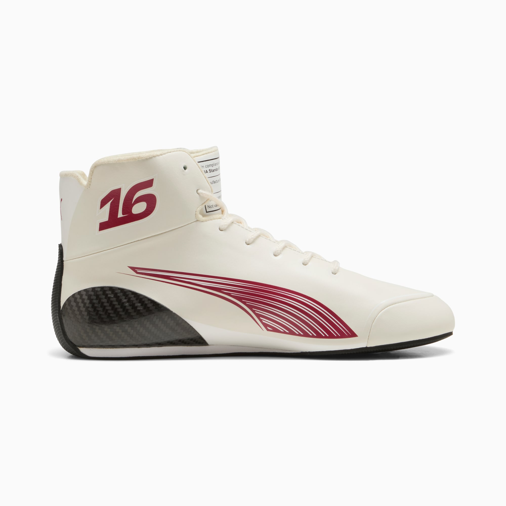 Scuderia Ferrari Speedcat Pro Charles Leclerc Boots Men - Frosted Ivory-Dark Cherry - Image 5