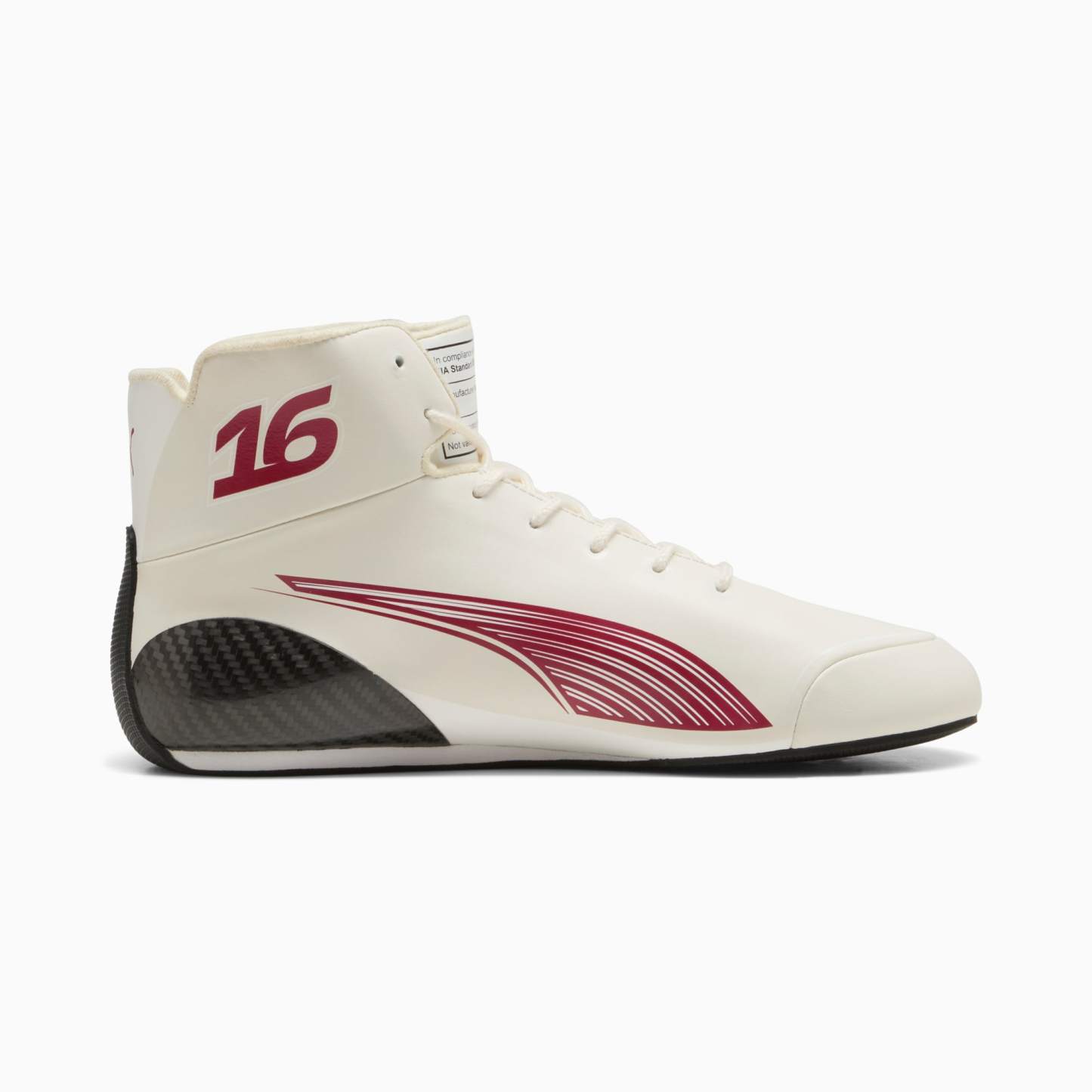 Scuderia Ferrari Speedcat Pro Charles Leclerc Boots Men - Frosted Ivory-Dark Cherry - Image 5