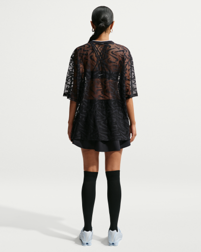Nike Sportswear Chill Lace Women's Oversized Jersey - Black/White/White - View 5