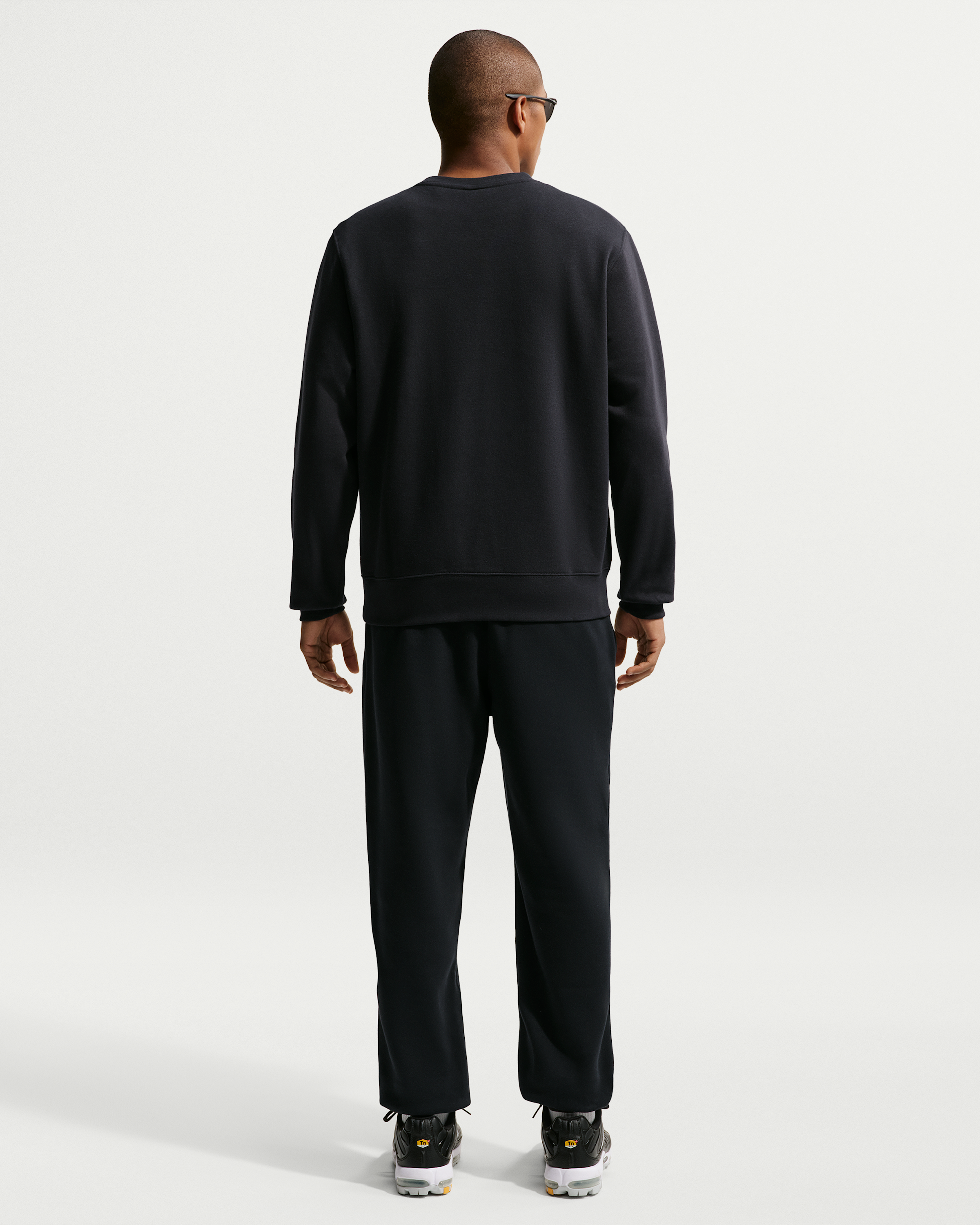 Nike Club Men's Fleece Crew - Black/White - View 5