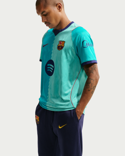 FC Barcelona 2026/27 Stadium Third Men's Nike Dri-FIT Football Replica Shirt - Green Frost/Green Frost/Gym Red/Loyal Blue - View 3