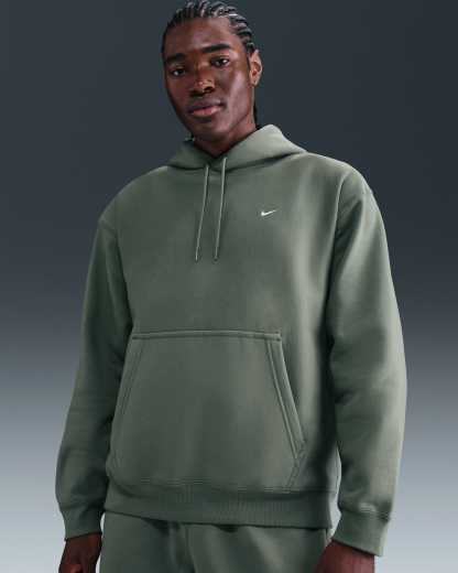 Nike Solo Swoosh Men's Pullover Hoodie - Clay Green/Clay Green/White - View 1