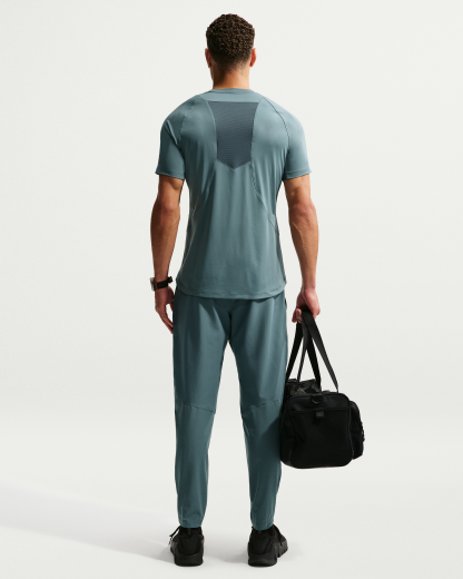 Nike Pro Training Men's Dri-FIT ADV Short-Sleeve Top - Mineral Slate/Faded Spruce/Green Strike - View 5