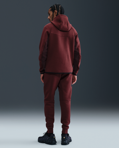 Nike Tech Men's Fleece Windrunner Full-Zip Jacket - Dark Team Red/Burgundy Crush/Black - View 5