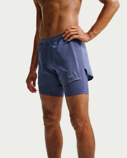 Nike Stride Men's Dri-FIT 13cm (approx.) Hybrid Running Shorts - Diffused Blue - View 2