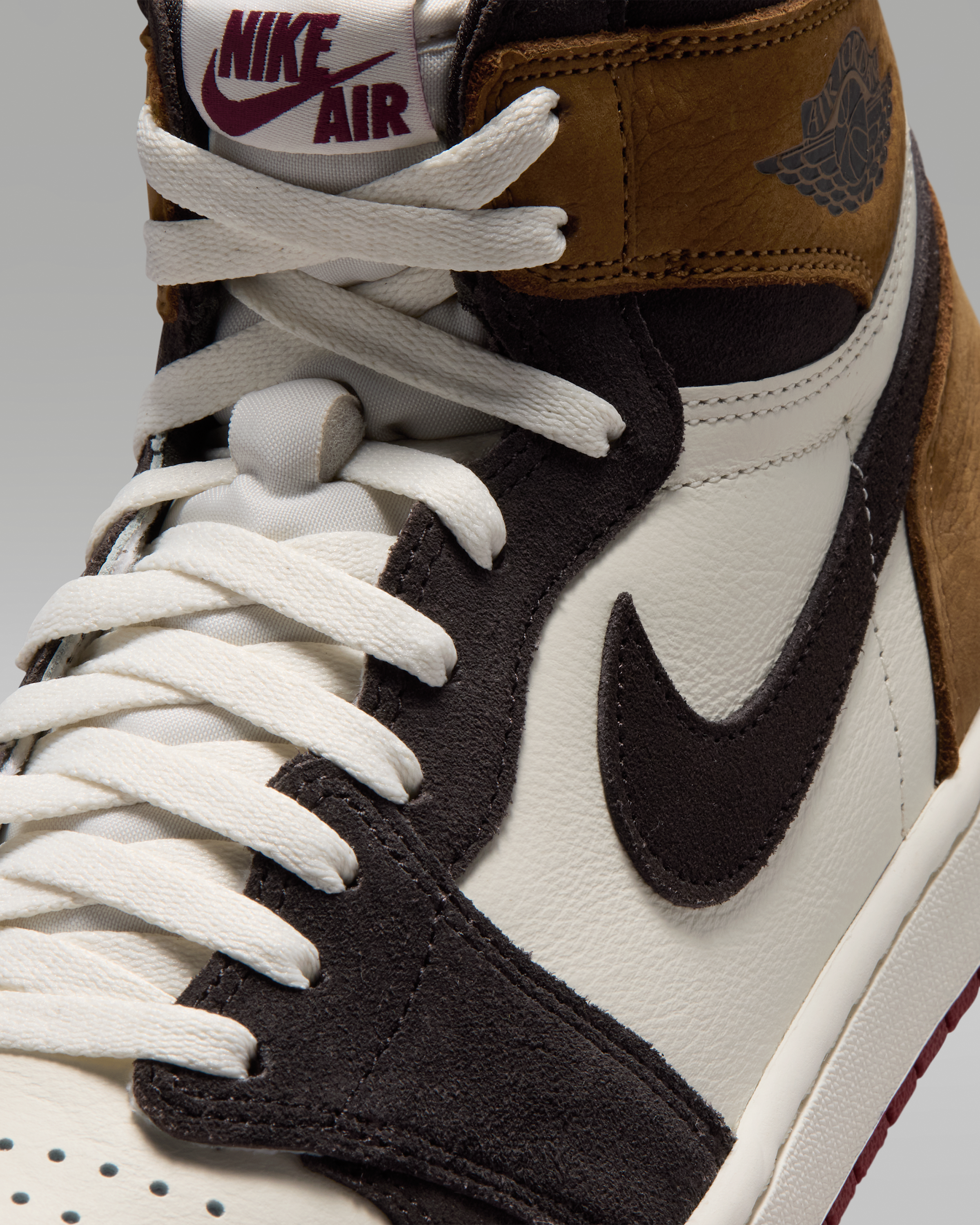 Air Jordan 1 Retro High OG 'Love Letter' Men's Shoes - Shadow Brown/Light British Tan/Team Red - View 7