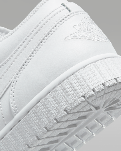 Air Jordan 1 Low Men's Shoes - White/White/White - View 8