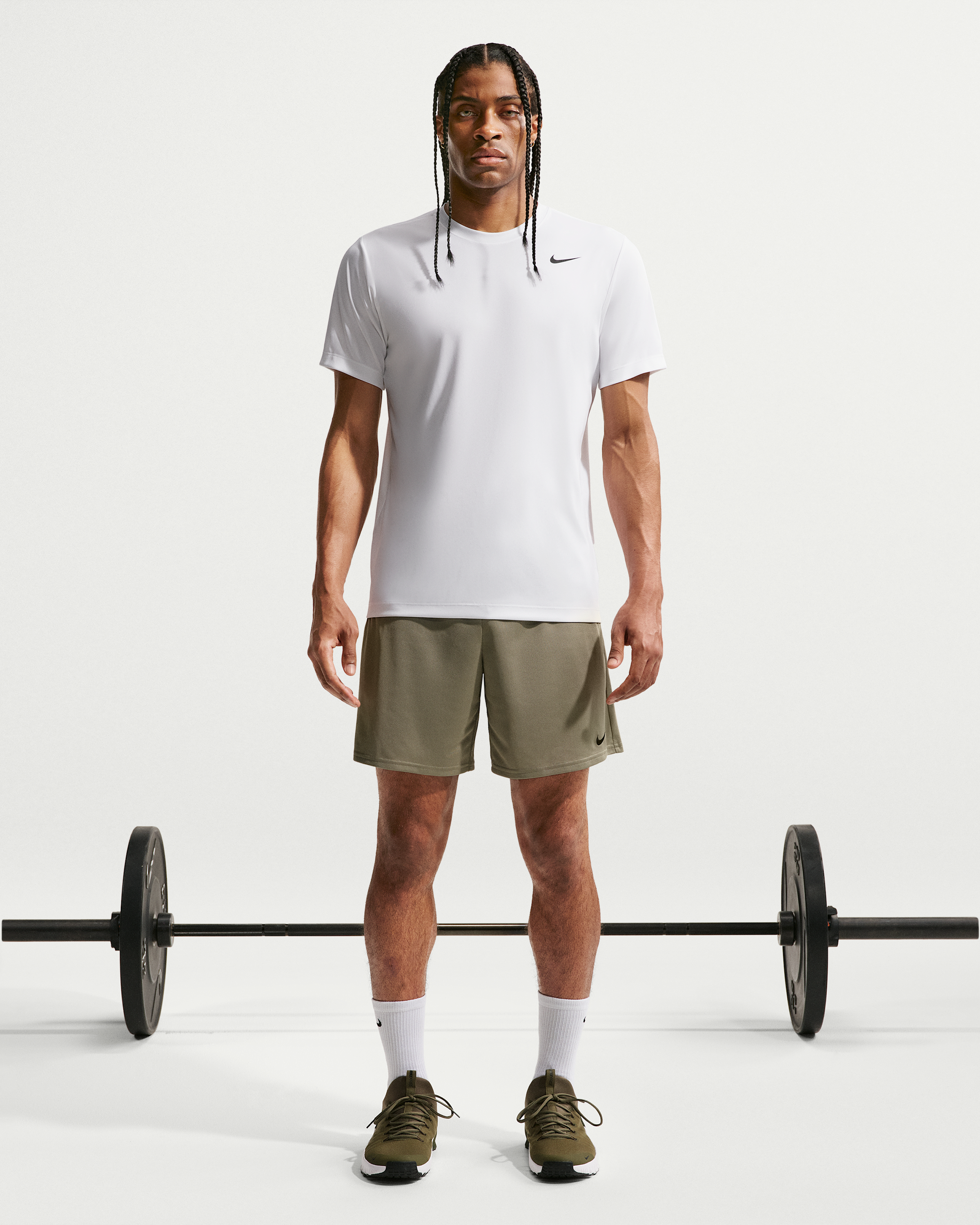 Nike Men's Dri-FIT Training T-Shirt - White/Black - View 4