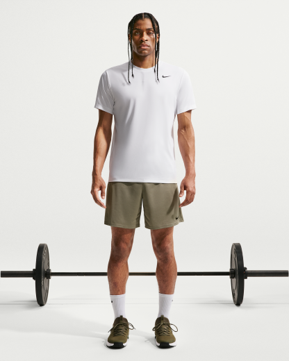 Nike Men's Dri-FIT Training T-Shirt - White/Black - View 4