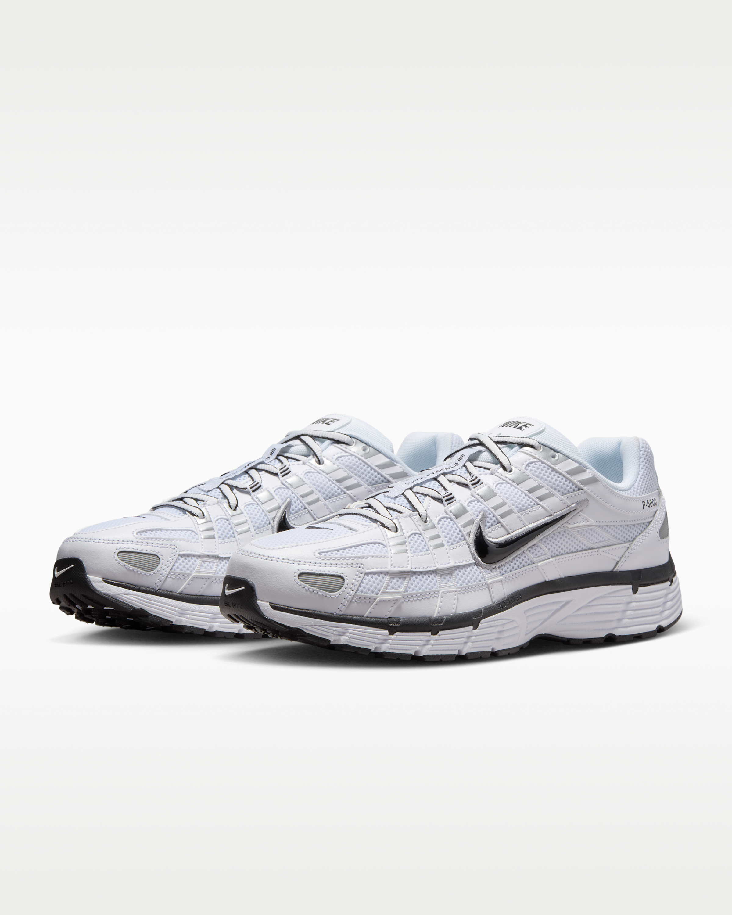 Nike P-6000 Shoes - White/Metallic Silver/Black/Black - View 5