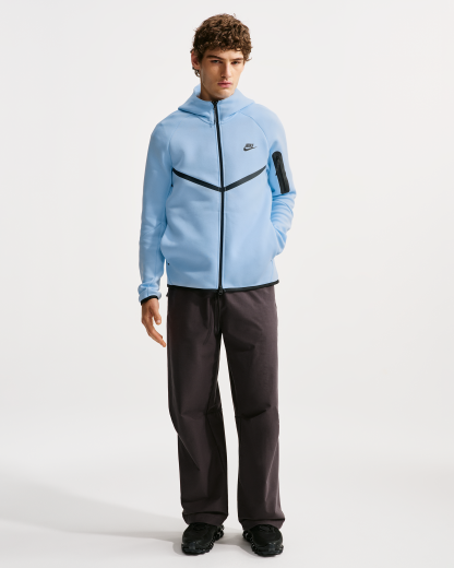 Nike Tech Men's Fleece Windrunner Full-Zip Jacket - Ice Blue/Black - View 4