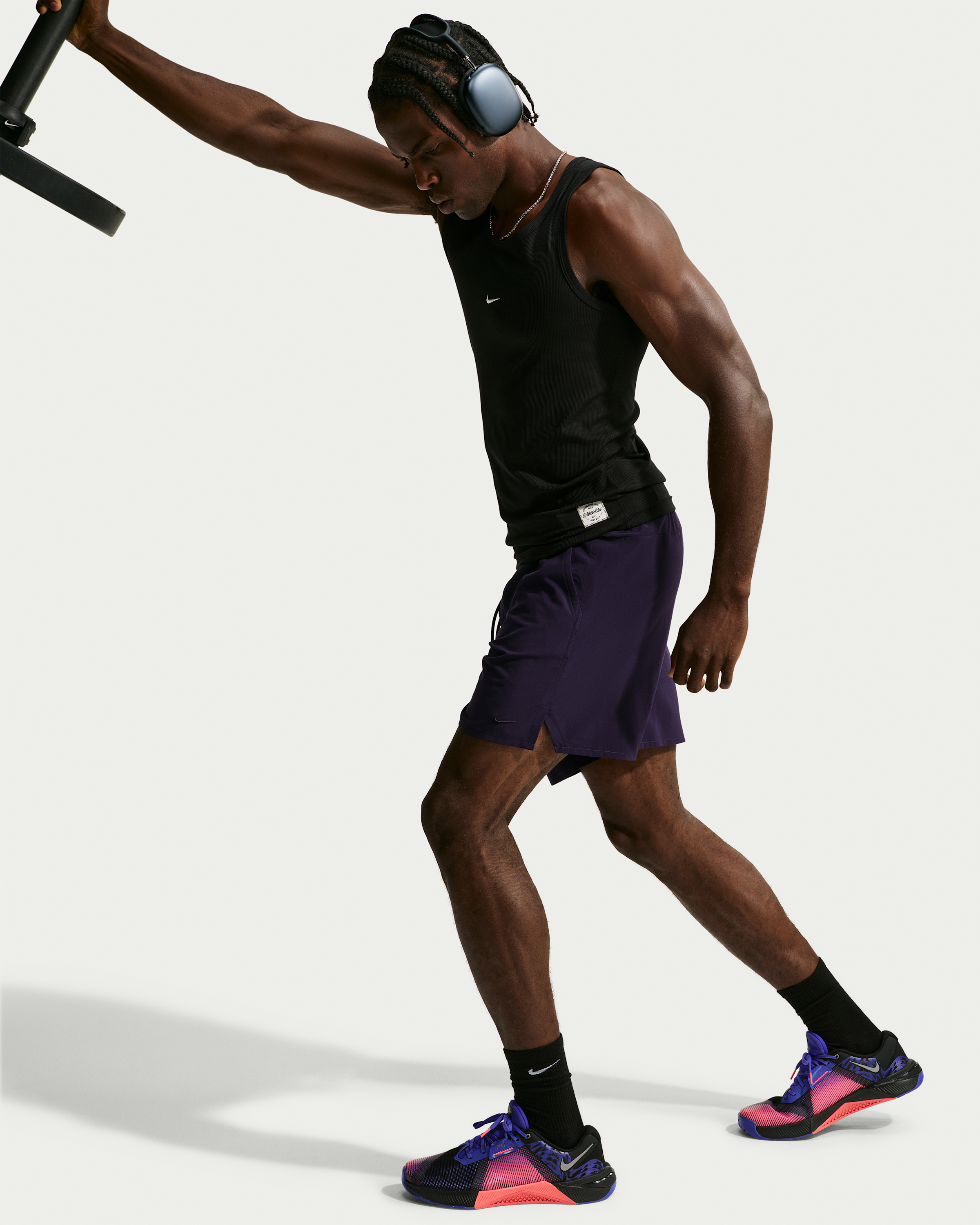 Nike Unlimited Men's Dri-FIT 18cm (approx.) Unlined Versatile Shorts - Purple Dynasty/Black/Purple Dynasty - View 4