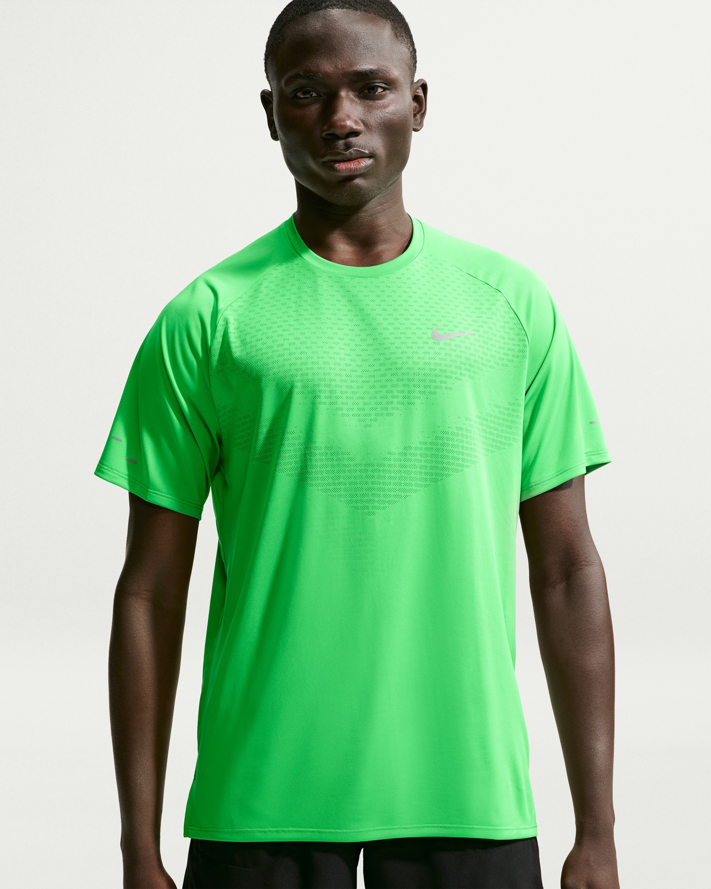 Nike Stride Men's Dri-FIT ADV Short-Sleeve Running Top - Green Spark - View 1