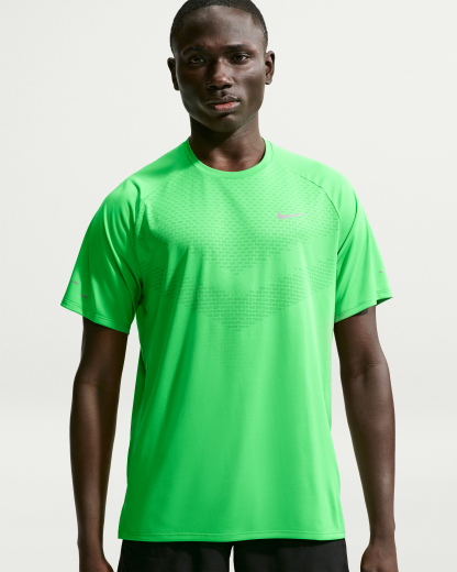 Nike Stride Men's Dri-FIT ADV Short-Sleeve Running Top - Green Spark - View 1