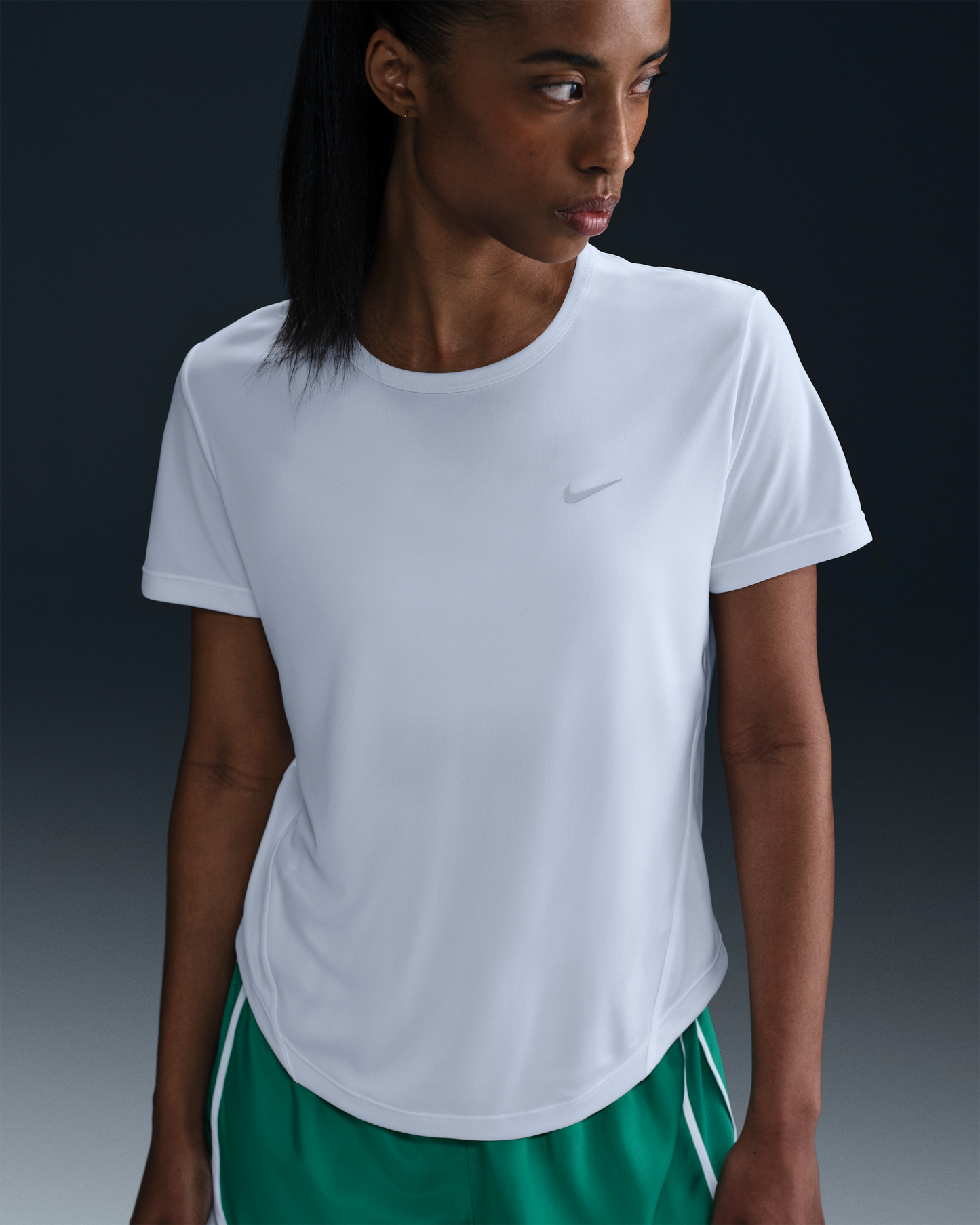 Nike Tempo Women's Dri-FIT Short-Sleeve Running Top - White - View 6