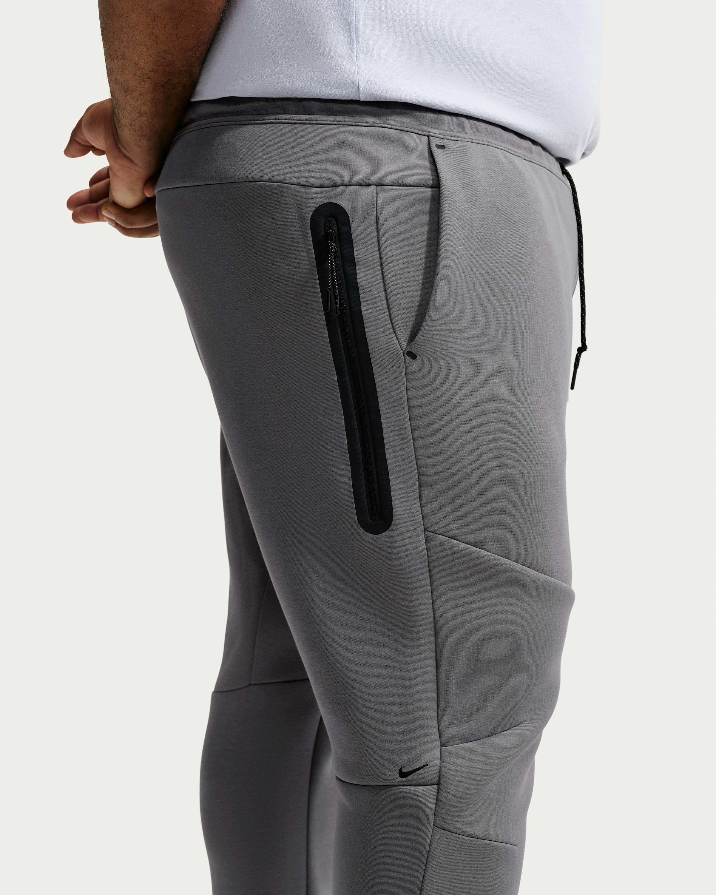 Nike Tech Men's Fleece Joggers - Smoke Grey/Football Blue - View 8