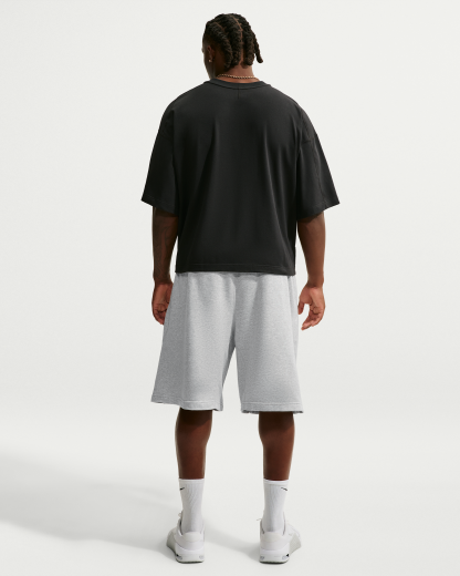 Nike N.A.C. Men's Dri-FIT Fleece Training Shorts - Light Smoke Grey/Heather/Light Smoke Grey - View 10