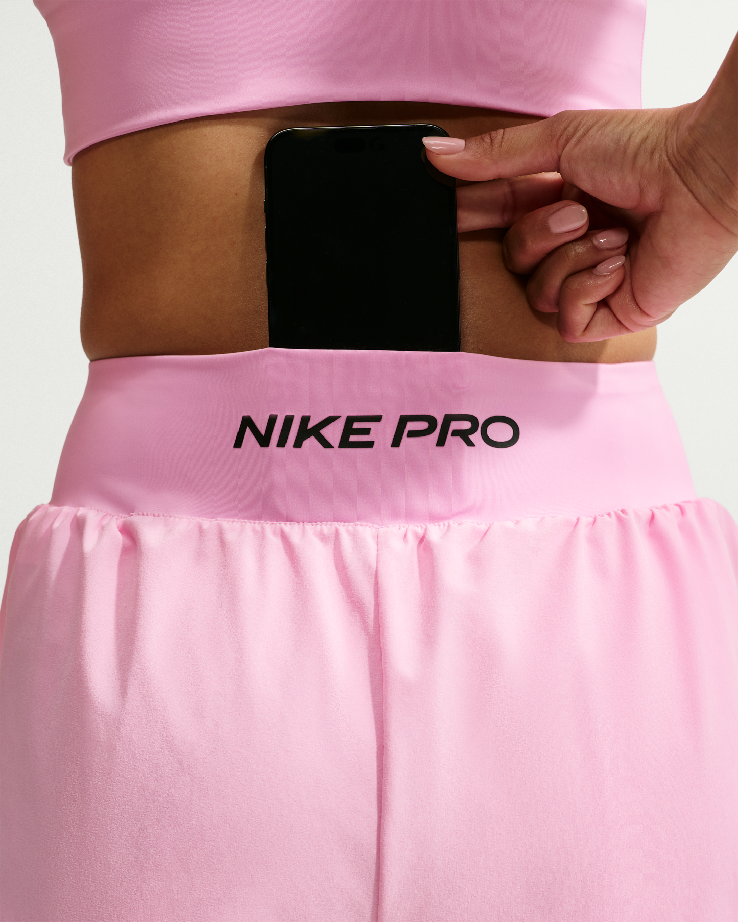 Nike Pro Sculpt Women's Dri-FIT High-Waisted 2-in-1 7.5cm (approx.) Shorts - Pink Rise/Black - View 6