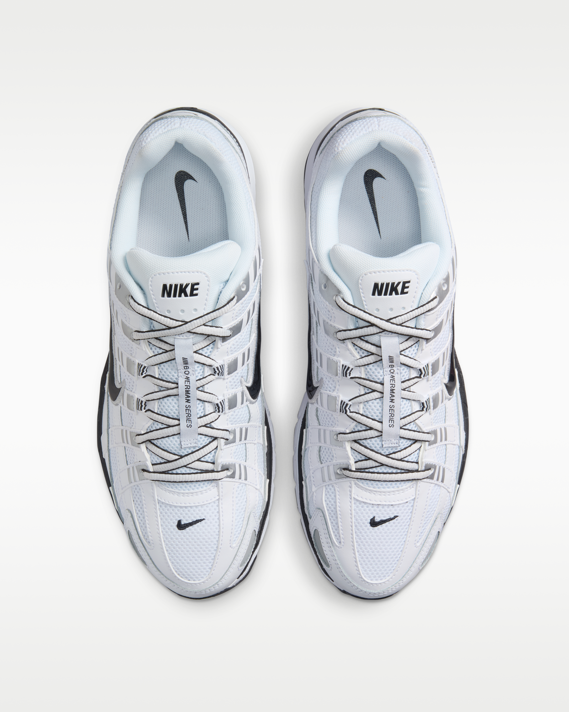 Nike P-6000 Shoes - White/Metallic Silver/Black/Black - View 4