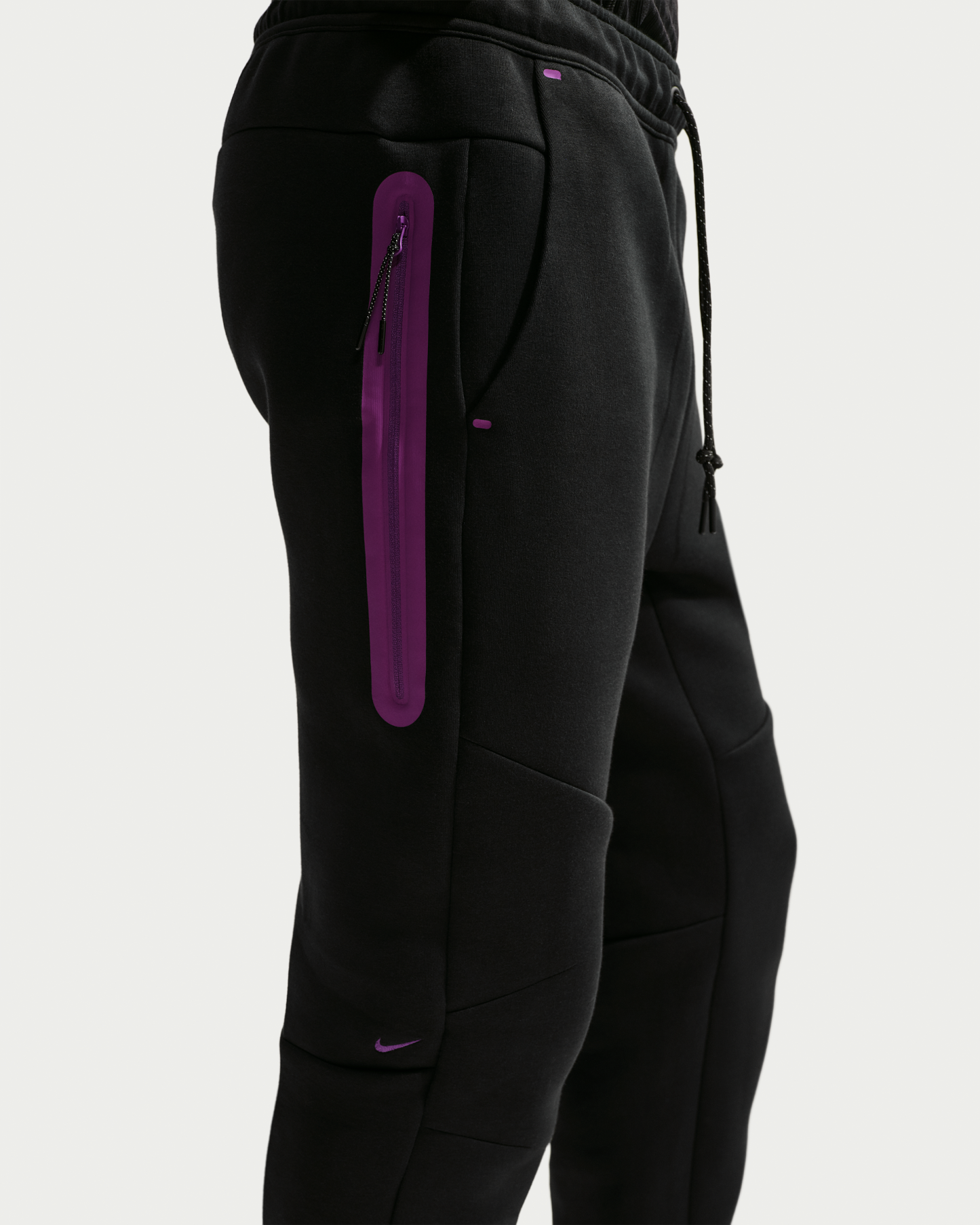 Nike Tech Men's Fleece Joggers - Black/Viotech - View 3