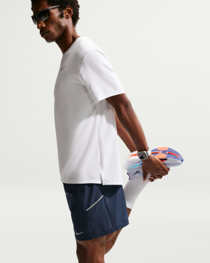 Nike Miler Men's Dri-FIT 18cm (approx.) Brief-Lined Running Shorts - Midnight Navy/Midnight Navy - View 4