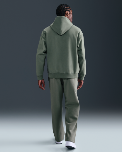 Nike Solo Swoosh Men's Pullover Hoodie - Clay Green/Clay Green/White - View 5