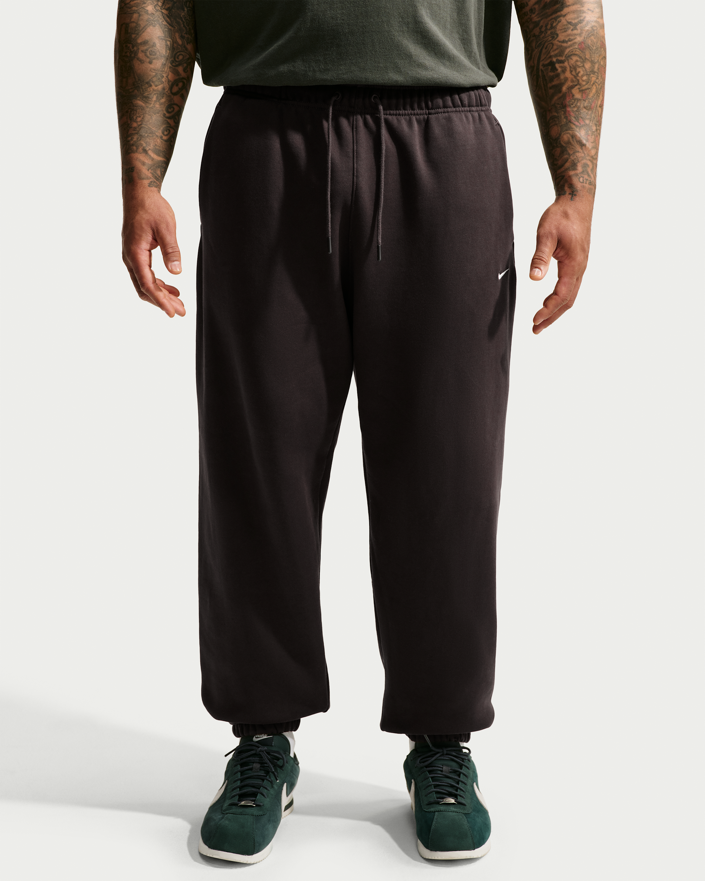 Nike Solo Fleece Men's Cuffed Trousers - Velvet Brown/Sail - View 7