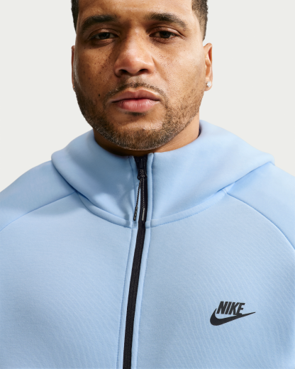 Nike Tech Men's Fleece Windrunner Full-Zip Jacket - Ice Blue/Black - View 8