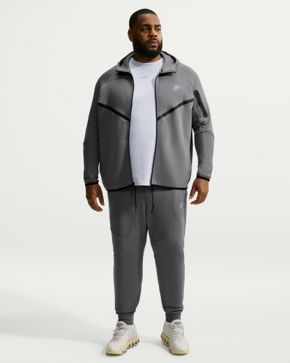 Nike Tech Men's Fleece Joggers - Smoke Grey/Football Blue - View 6