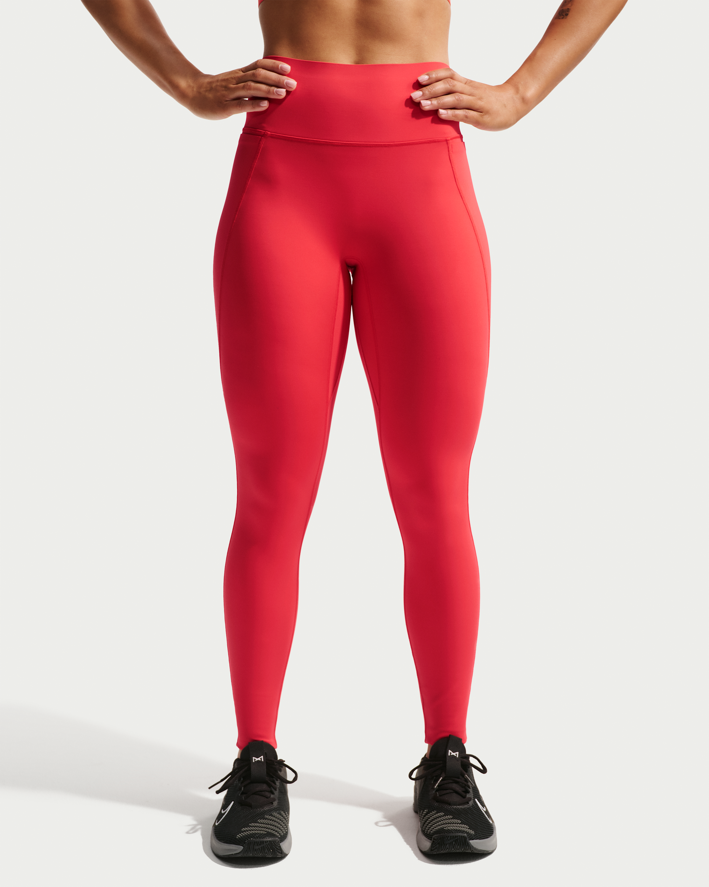 Nike Universa Women's High-Waisted Full-Length Leggings with No Front Seam - Light Crimson/University Red/University Red - View 2