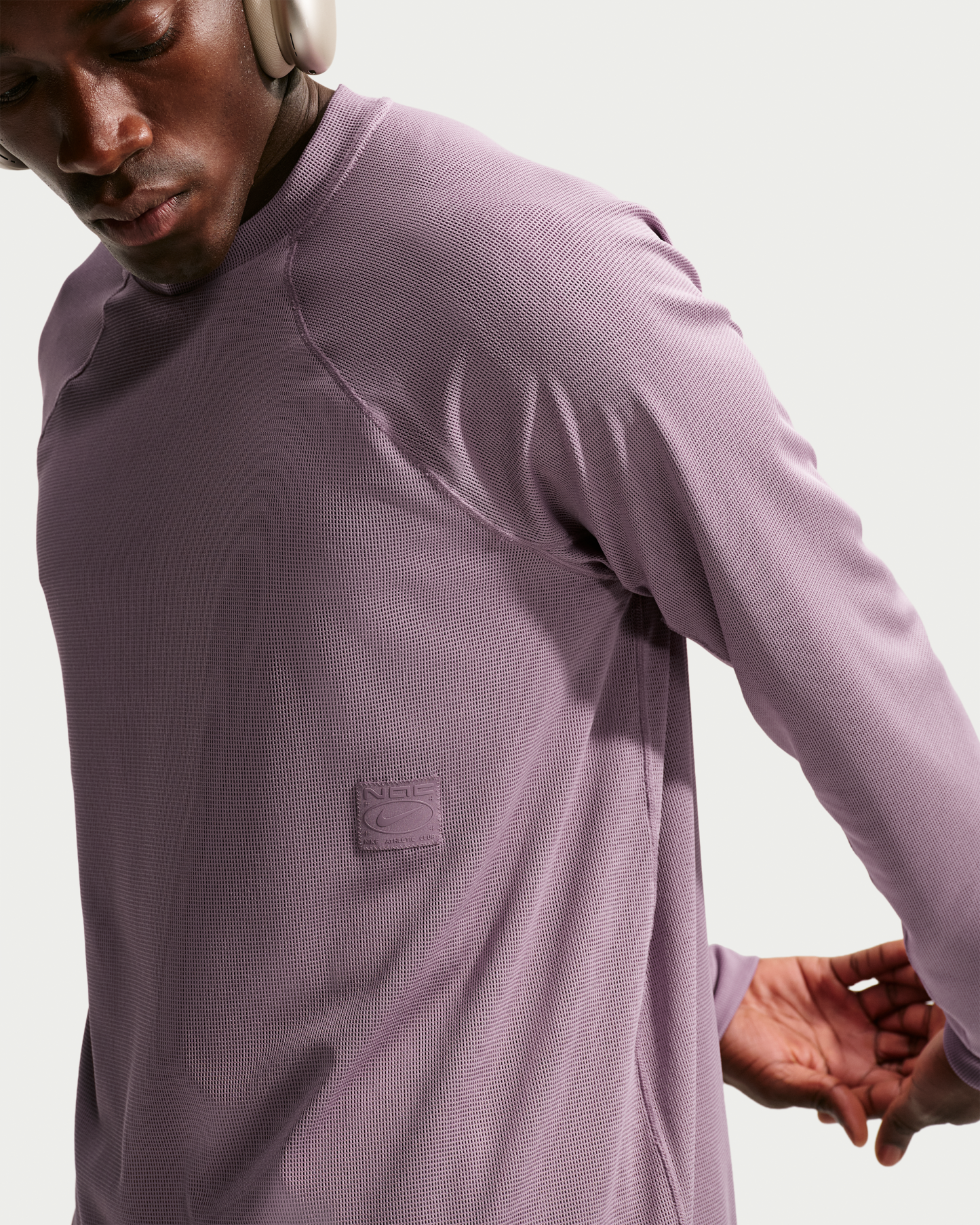 Nike N.A.C. Men's Dri-FIT Long-Sleeve Top - Purple Smoke/Purple Smoke - View 3