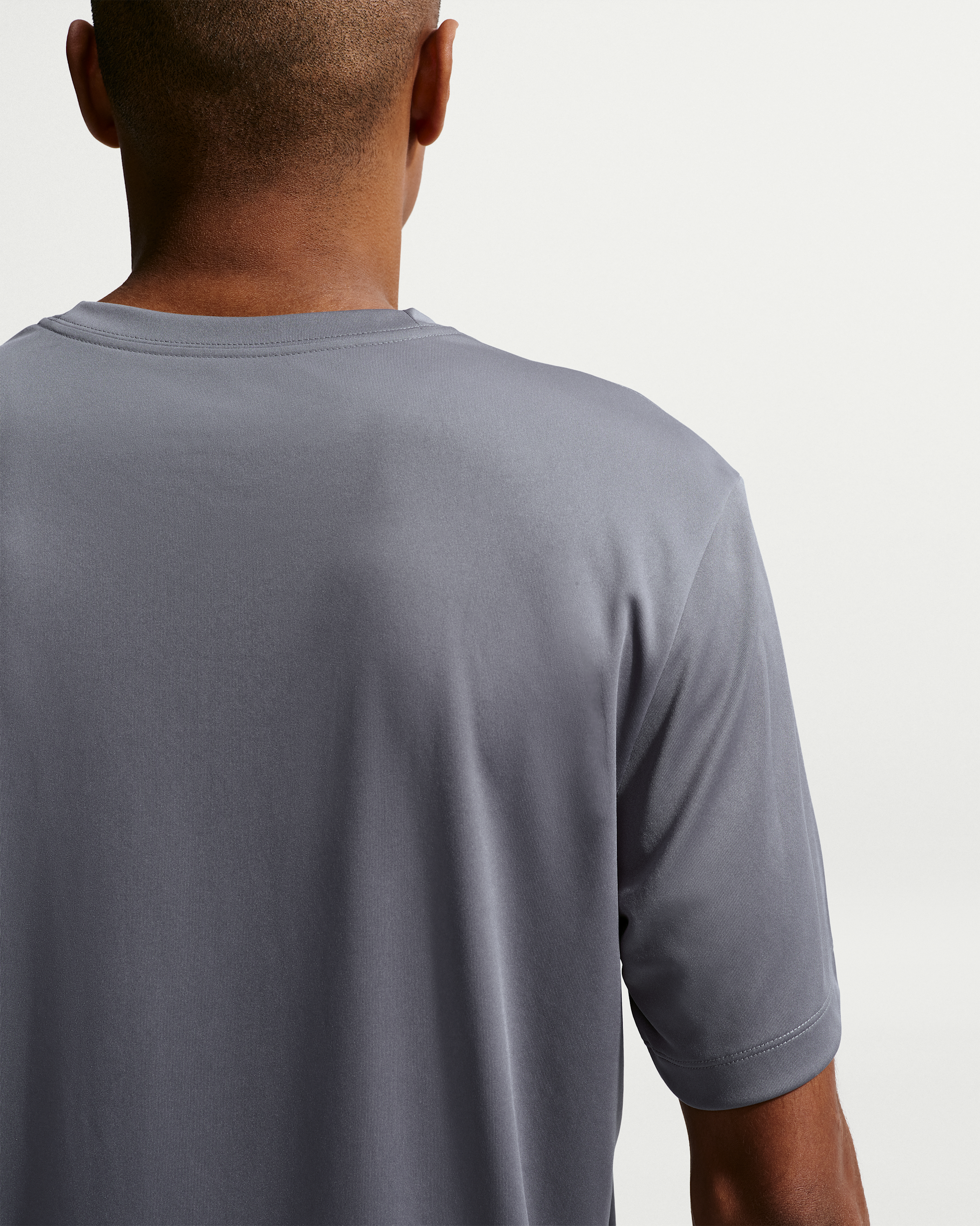 Nike Men's Dri-FIT Training T-Shirt - Smoke Grey/Black - View 2
