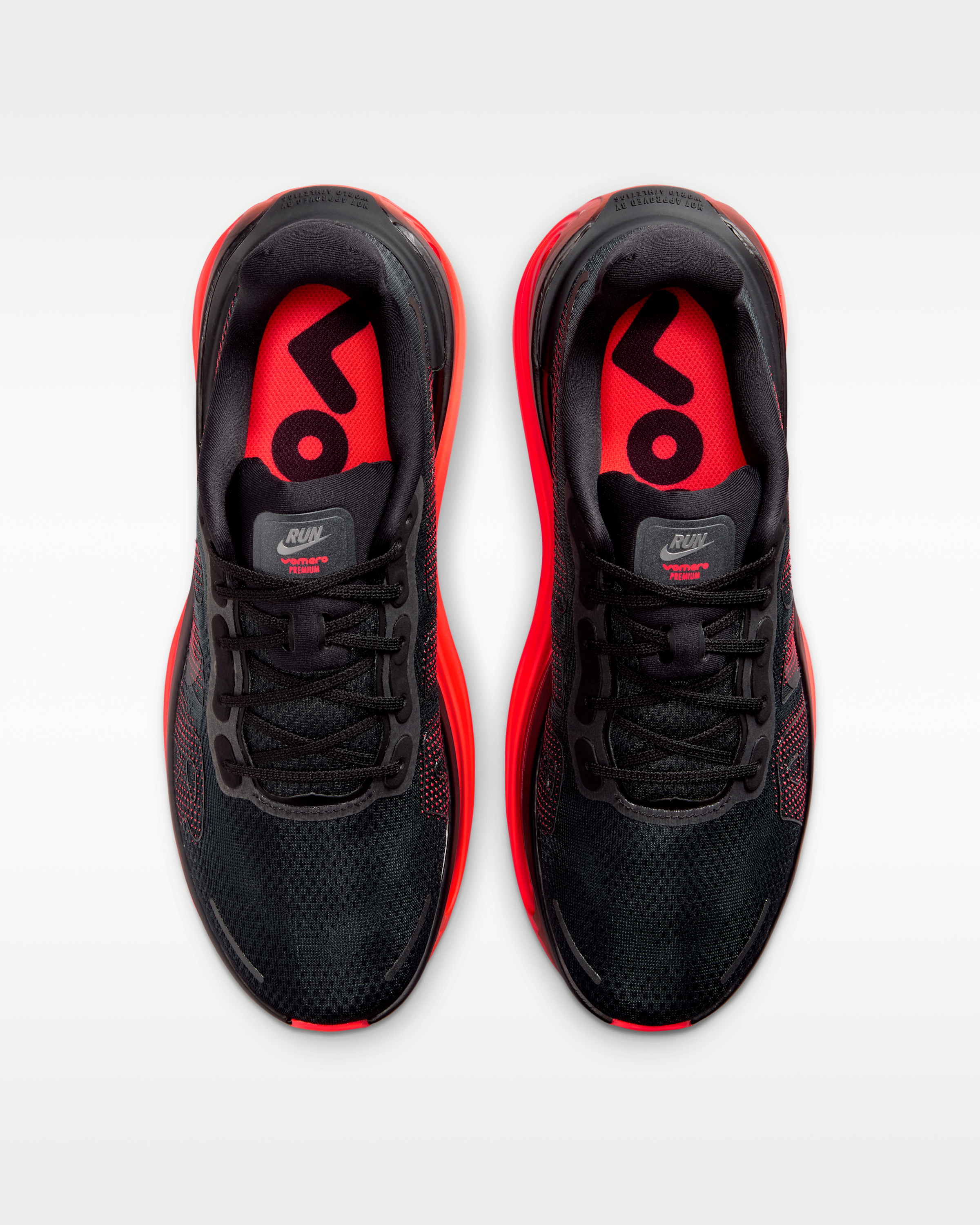 Nike Vomero Premium Men's Road Running Shoes - Black/Bright Crimson/Black - View 4