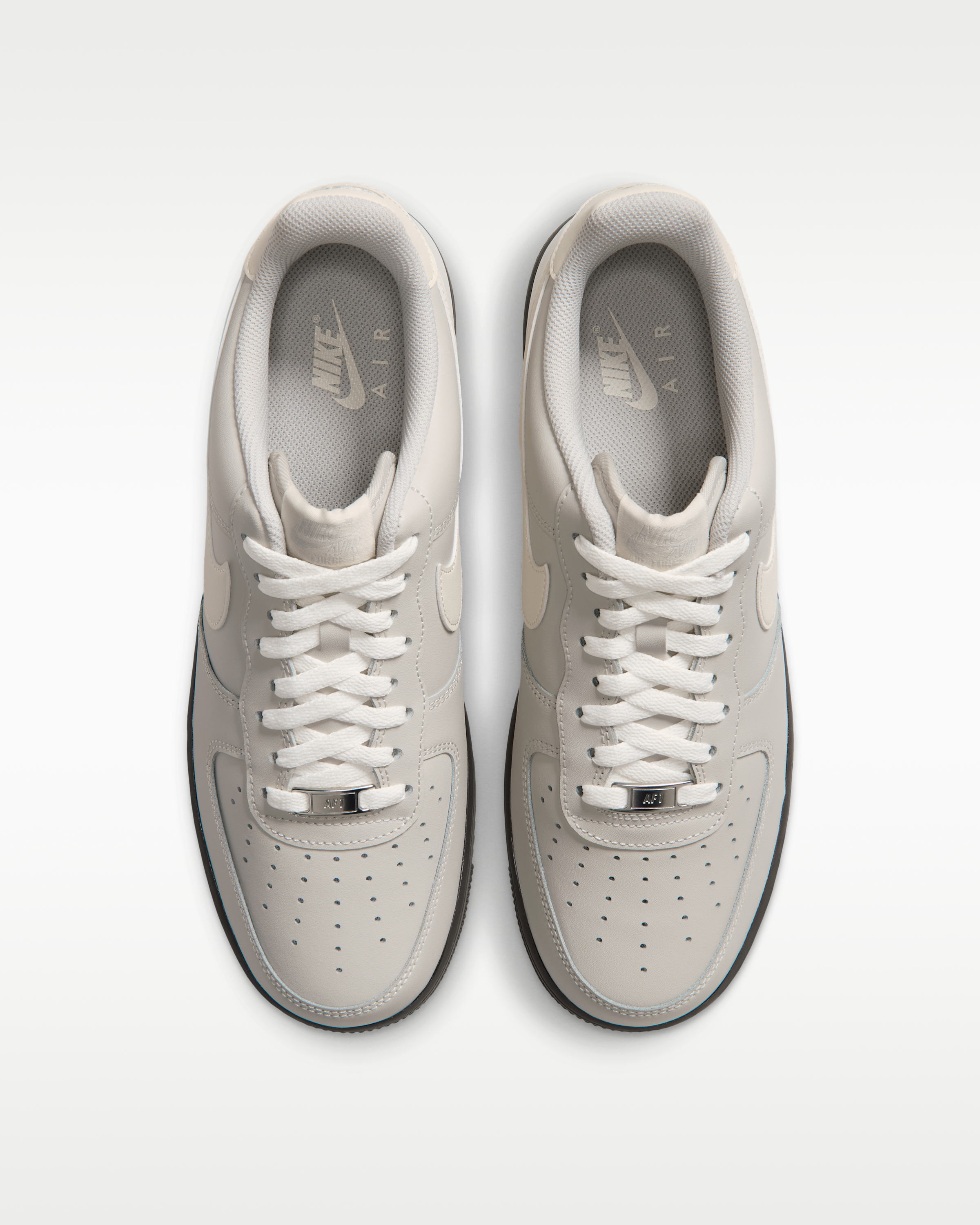 Nike Air Force 1 '07 Men's Shoes - Light Bone/Black/Metallic Silver/Coconut Milk - View 4