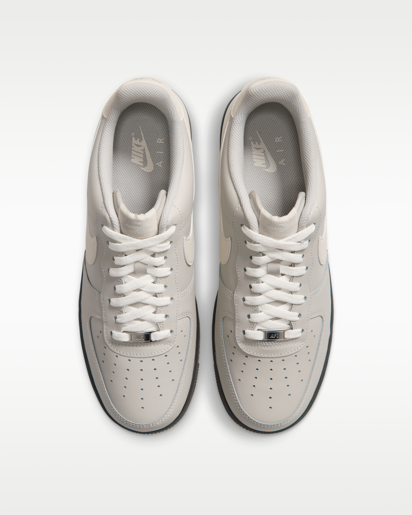 Nike Air Force 1 '07 Men's Shoes - Light Bone/Black/Metallic Silver/Coconut Milk - View 4