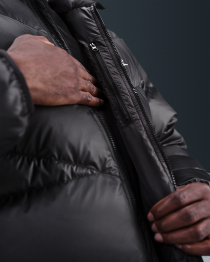 Nike Windrunner Men's Down Jacket - Black/Black/White - View 7