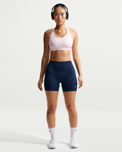 Nike One Women's High-Waisted 12.5cm (approx.) Biker Shorts - Midnight Navy/White - View 1