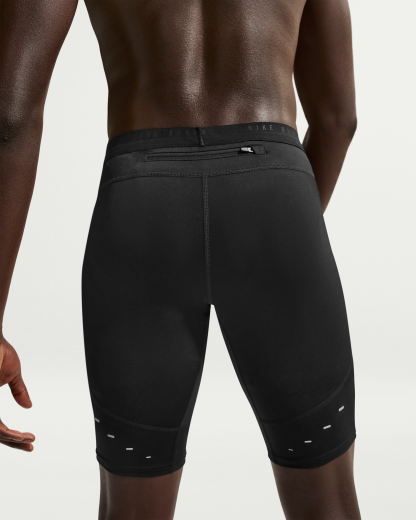 Nike Stride Men's Dri-FIT 1/2-Length Running Tights - Black - View 3