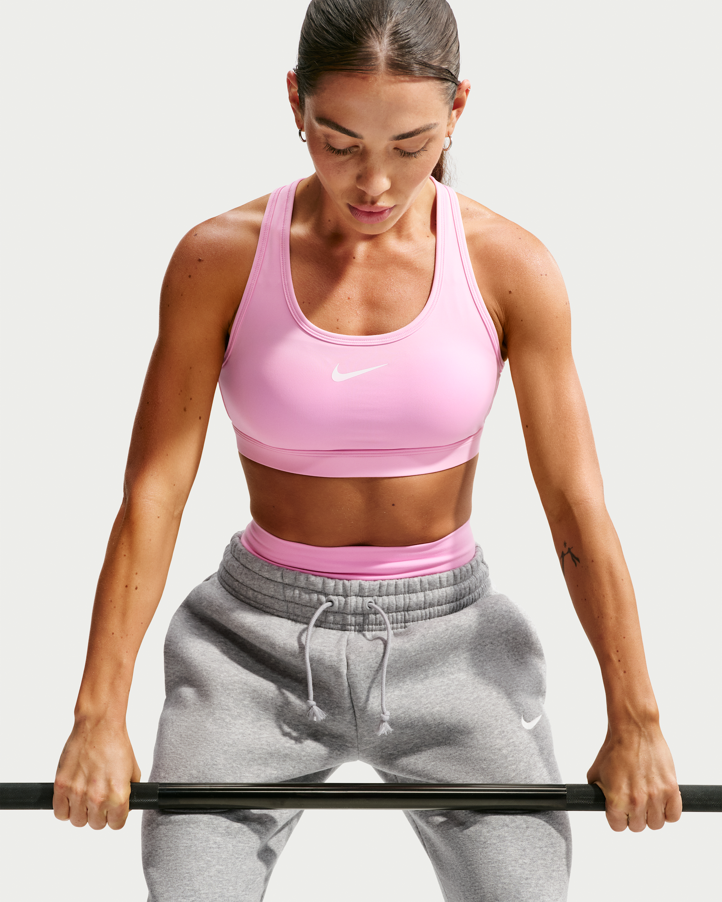 Nike Swoosh Women's Medium-Support Padded Sports Bra - Pink Rise/White - View 3