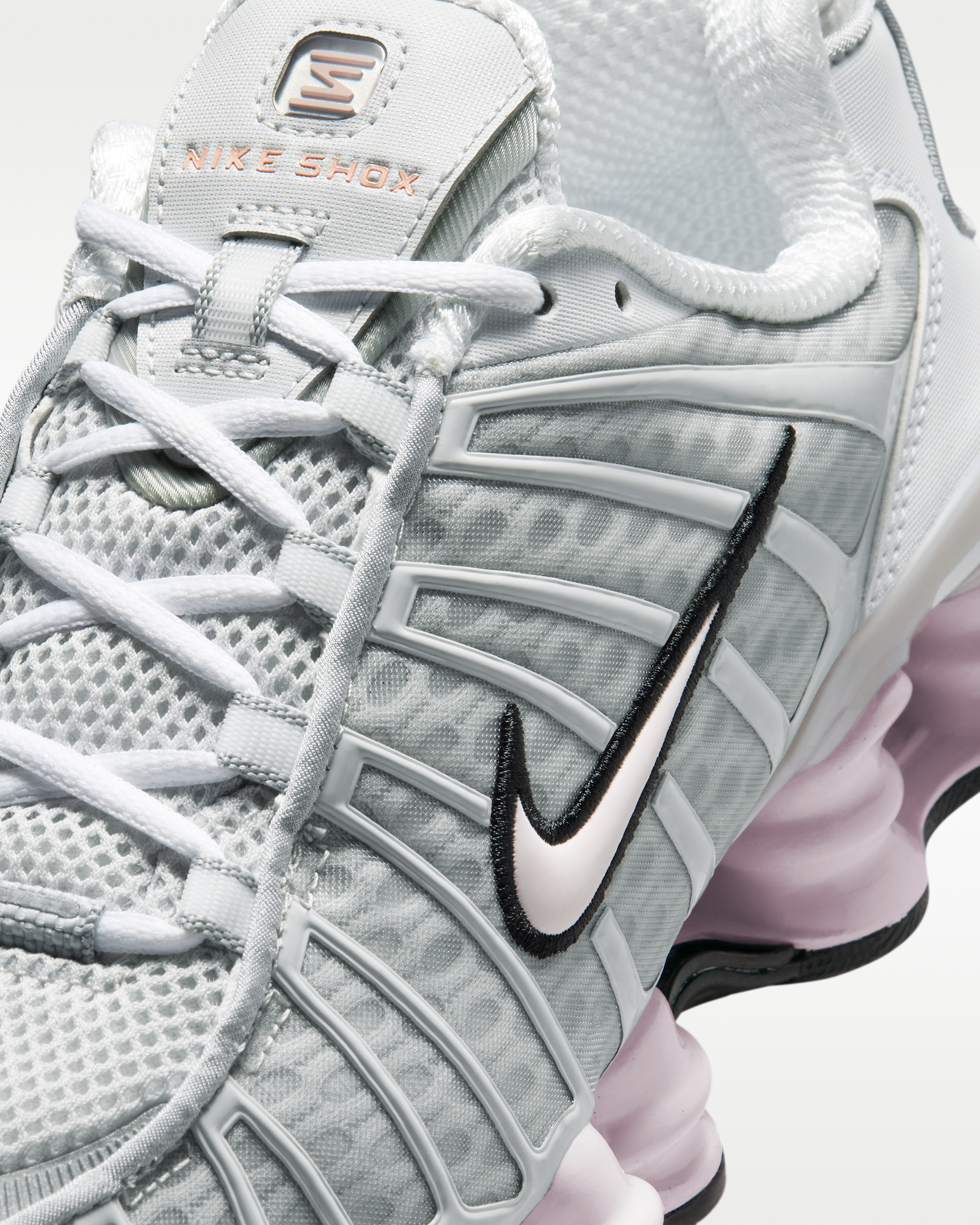 Nike Shox TL Women's Shoes - Neutral Grey/Metallic Silver/Black/Pearl Pink - View 7