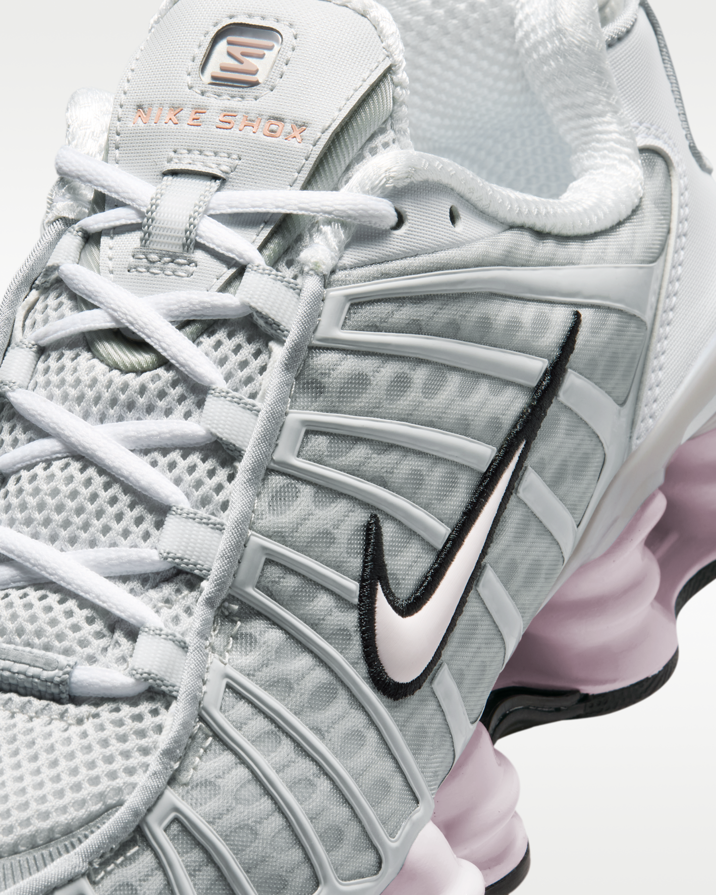 Nike Shox TL Women's Shoes - Neutral Grey/Metallic Silver/Black/Pearl Pink - View 7
