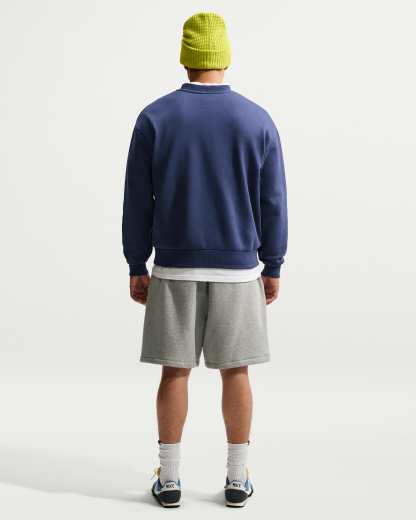 Nike Solo Fleece Men's Crew-Neck Sweatshirt - Midnight Navy/Sail - View 5