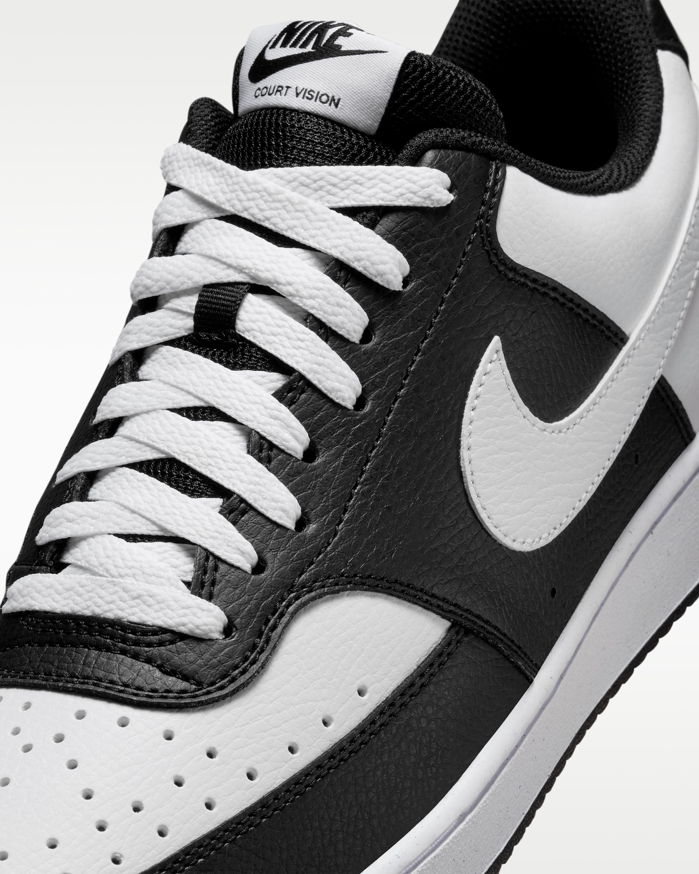 Nike Court Vision Low Men's Shoes - Black/White - View 7