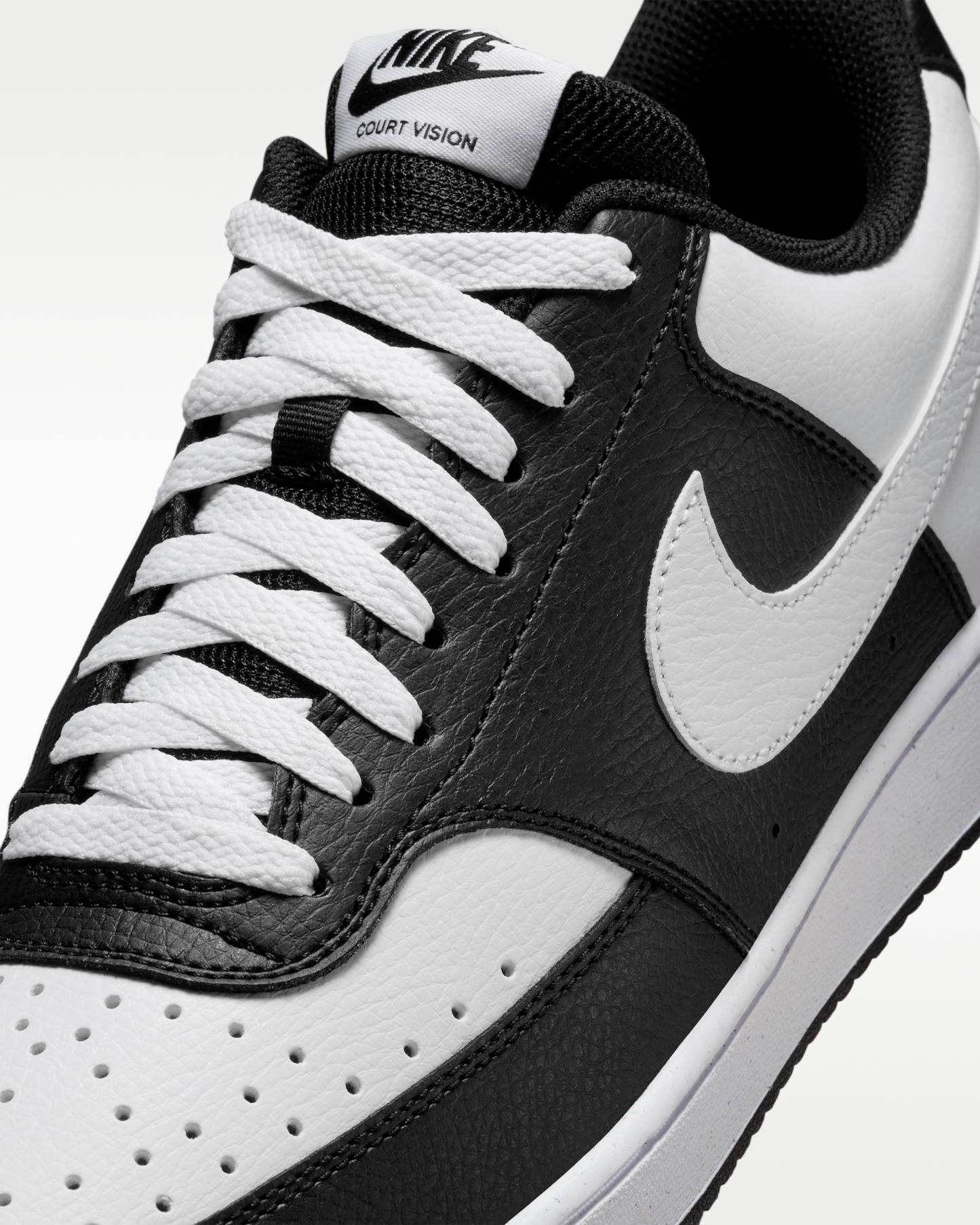Nike Court Vision Low Men's Shoes - Black/White - View 7