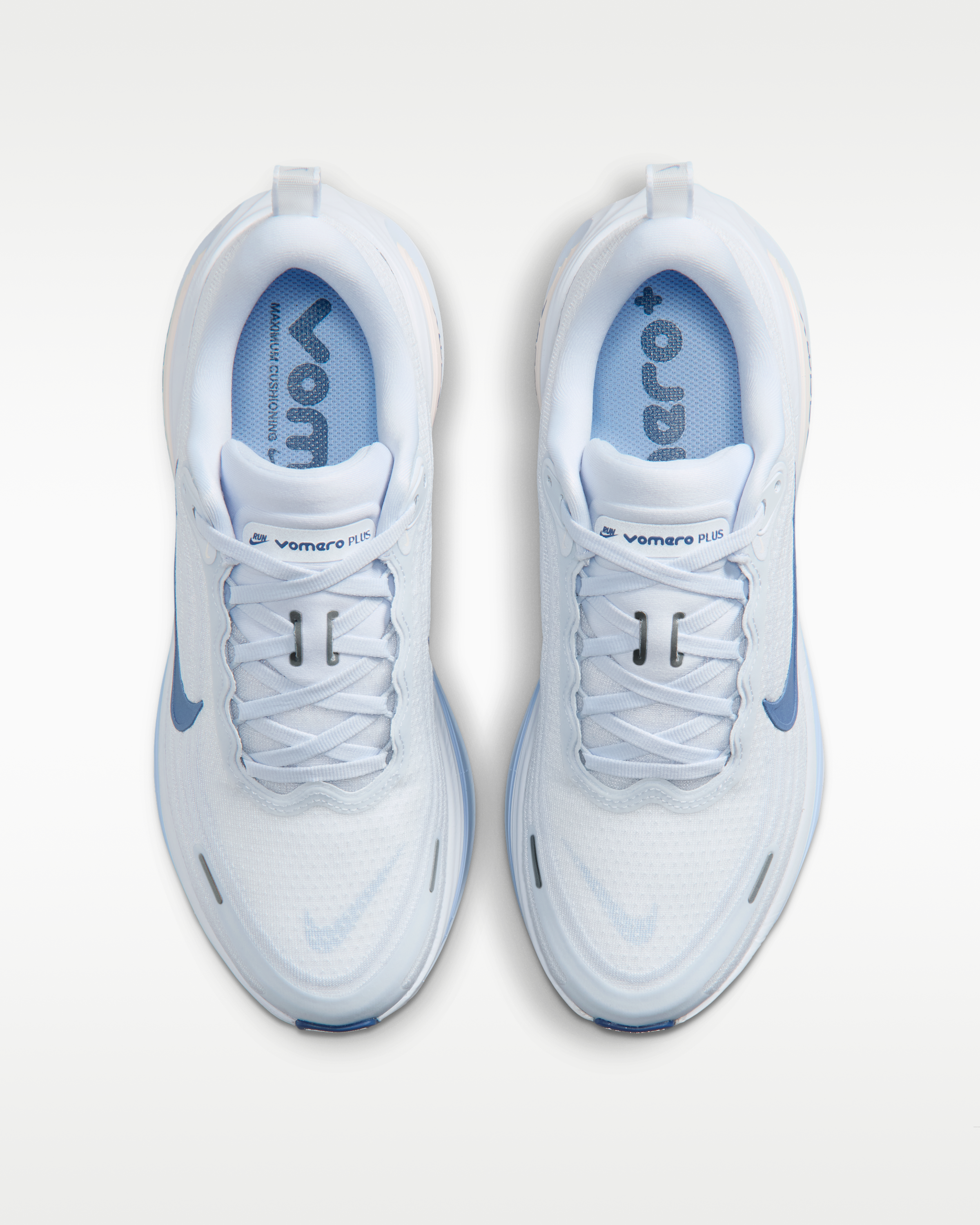Nike Vomero Plus Women's Road Running Shoes - White/Aluminium/Football Grey/Mystic Navy - View 4