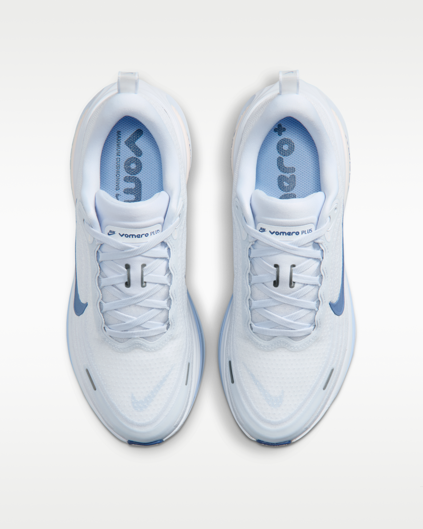 Nike Vomero Plus Women's Road Running Shoes - White/Aluminium/Football Grey/Mystic Navy - View 4